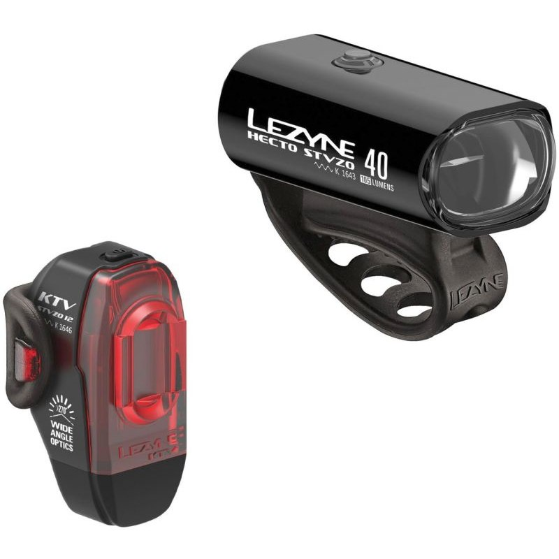 Lezyne Beleuchtungsset Hecto Drive 40,+ KTV StVZO, schwarz,Y13