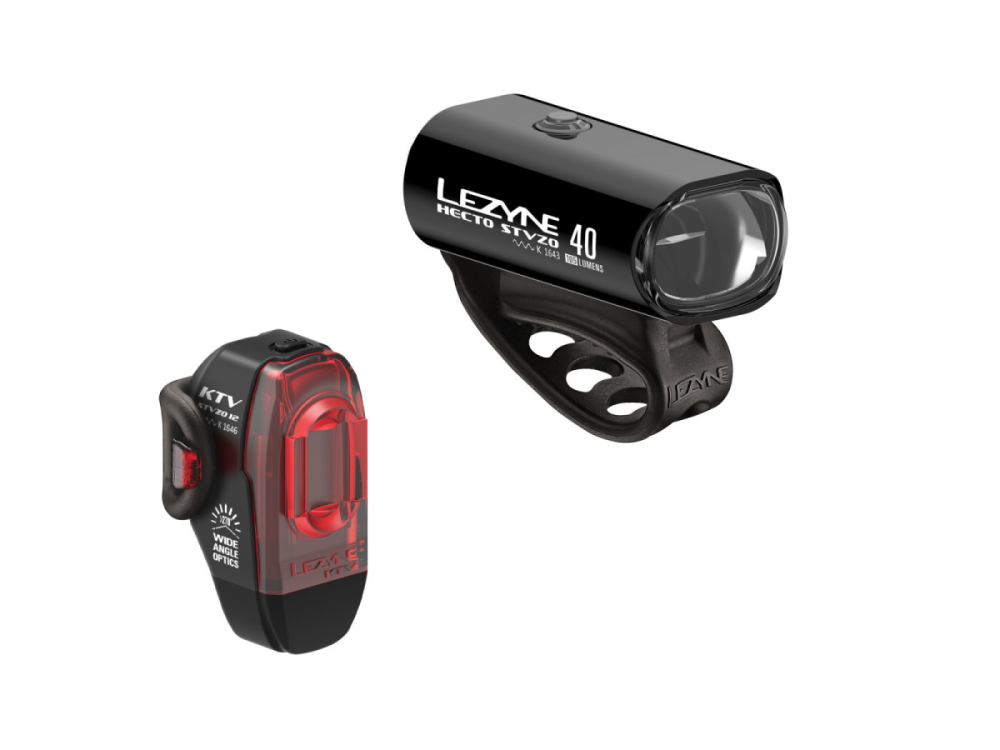 Lezyne Beleuchtungsset Hecto Drive 40,+ KTV StVZO, schwarz,Y13
