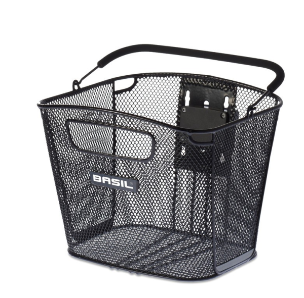 Basil Vorderradkorb Bold KF 28x34x27cm, schwarz, engmaschig