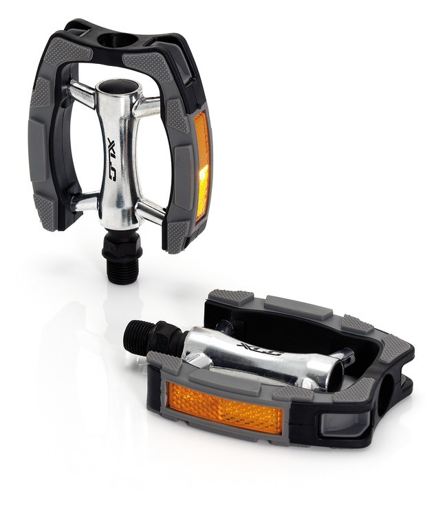 XLC XLC City-/Comfort-Pedal PD-C07 Alu Kunststoffummantel schw./silber/grau